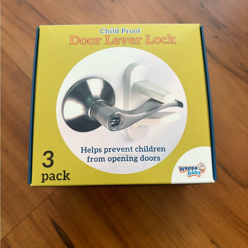 Wappa Baby Child Proof Door Lever Lock - 3 Pack